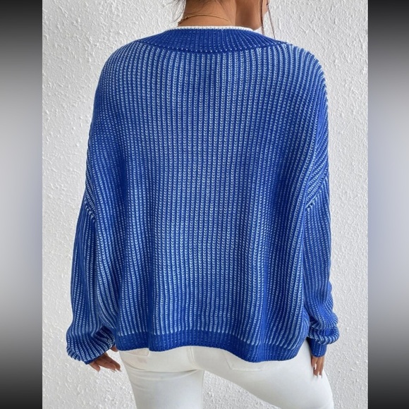 Cozy Relaxed Fit Slouchy Stripes Sweater Top - Picture 6 of 16